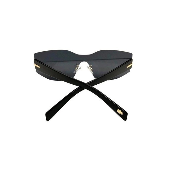 Oscar by Oscar de la Renta Futuristic Black Shield Sunglasses main image 9